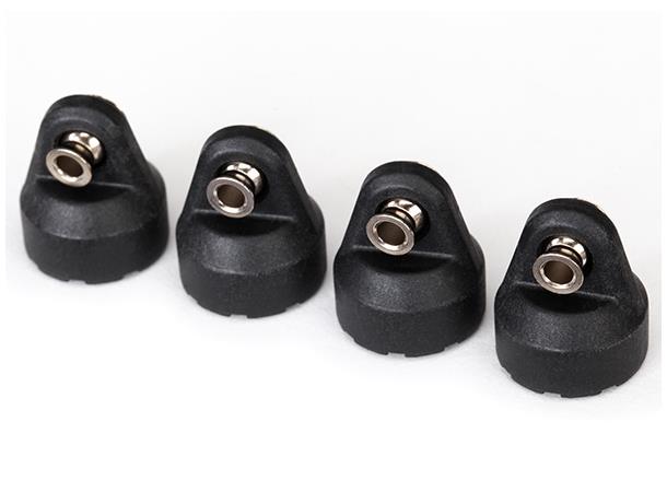 Shock Caps with Hollow Balls Black (4)
